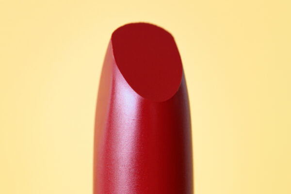Closeup of red lipstick for women